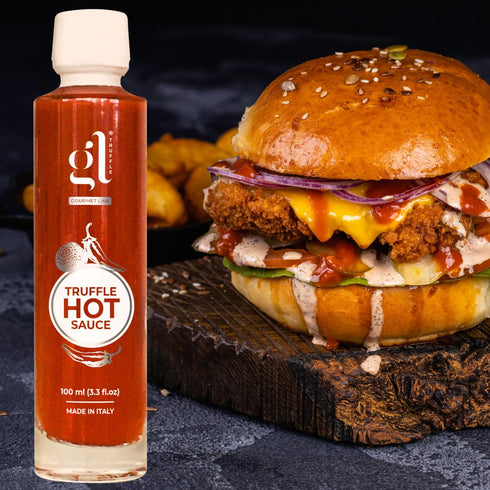 Truffle Hot Sauce 100 ml (3.4 ounces), Gourmet Hot Sauce with Chili Peppers & Black Summer Truffle, truffle zest by GL Truffle Gourmet Line, Produ...