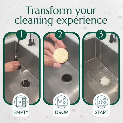 CLEANOMIC - Garbage Disposal Cleansing Tablets (8 Pack) - Foaming Garbage Disposal Cleaner and Deodorizer, Household Garbage Disposal Cleaners, Si...