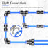 TAILONZ PNEUMATIC Blue Elbow 2 Ways - 10MM Tube OD 90 Push to Connect Tube Quick Fittings Push Lock PV-10 (Pack of 2)...
