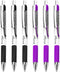 Zebra Classic Z-Grip Flight Ballpoint Pens - 1.2mm - Black & Violet - Pack of 6...