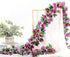 Miracliy 9Pcs 74FT Purple Flower Garland Artificial Rose Arch Vines Fake Spring Floral Garland for Flower Wall Backdrop Wedding Mothers Day Garden...