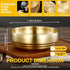 7.3In Gold Large Stainless Steel Soup Bowl, 35OZ Double Walled Sashimi Dish, Unbreakable Serving Bowl Rice Bowls Soup Bowl Salad Bowl Noodle Bowl ...