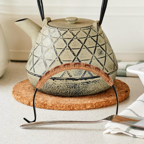 Hemoton Ceramic Teapot Metal Teapot Handle Rope Wrapped Tea Pot Handle Replacement Adjustable Kettle Grip Purse U-Shape Handle for Chinese Teapot ...