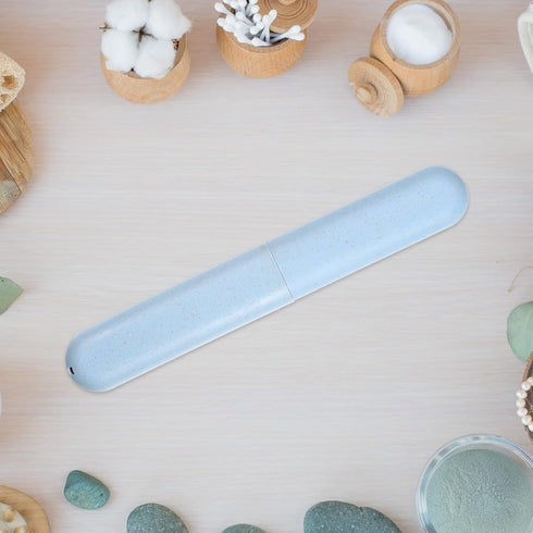 VOCOSTE 2pcs, Traveling Toothbrush Holders Case, PP Toothbrush Case for Travel Business, Blue, 8.07''x1.22''x0.83''...