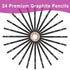 24 Pieces Graphite Sketching Pencil Set - Graphite Pencils(14B - 5H),Sketch Pencils,Drawing Pencils,Drafting Pencils,Art Pencils with 19 Grades - ...