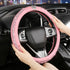 Cute Pink Steering Wheel Cover - Soft Leather Bling Car Steering Wheel Covers for Women & Girls with Sparkly Diamond, 15 inch Car Accessory Wheel ...