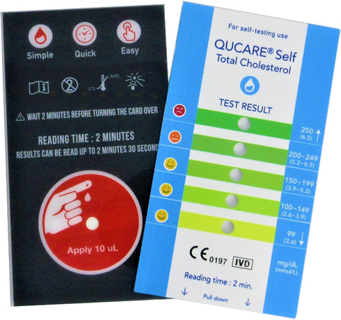 Complete Total Only Cholesterol Test, 2 Tests, Quick, Simple & Easy-to-Use, Clear Easy to Read Results, Detects Cholesterol Levels in Your Blood...
