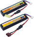 11.1V 35C 1500mAh SM-2P Plug Lithium Battery with T Plug Otamiya Plug Conversion line and USB Charging Cable for Air Gun Model Gun Rifle Remote Co...
