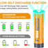 Henreepow AA Rechargeable Batteries for Solar Lights Ni-MH AA Solar Battery Pre-Charged 1.2V 1300mAh Long Lasting Performance (AA-1300mAh-12pack)...