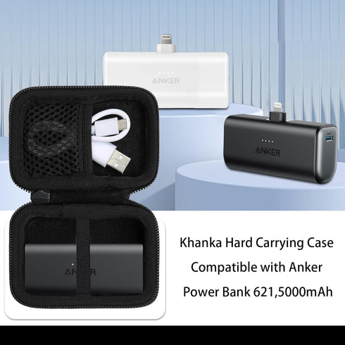 khanka Hard Travel Case Replacement with Anker 621 Nano Power Bank,5,000mAh Portable Charger,Case Only (Black)......