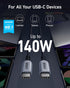 Anker 765 USB C to USB C Cable (140W 3ft Nylon), USB 2.0 Fast Charging Type C Cable for iPhone 15/15Pro/15Plus/ 15ProMax, MacBook Pro 2021, iPad P...