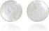 AeraVida Nice Round White Mother of Pearl .925 Sterling Silver Stud Earrings | Elegant Sterling Silver Stud Earring for women | 13 mm Width...