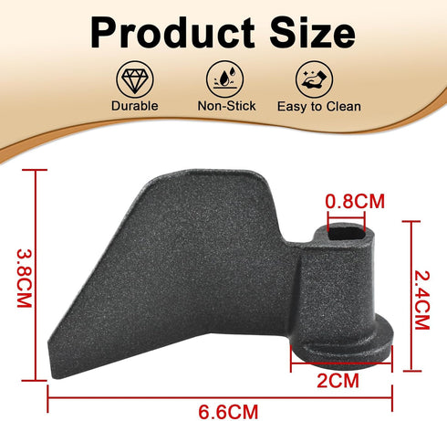 2 Pcs Bread Maker Kneading Paddle CBK-110KP, Stainless Steel Bread Machine Paddle Mixing Kneading Blade Replacement for Most Bread Maker (Black)...