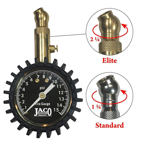 JACO Elite Low Pressure Tire Gauge - 15 PSI...