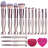 BS-MALL Makeup Brushes Stand Up Premium Synthetic Foundation Powder Concealers Eye Shadows (14rose)...