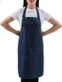 Navy Professional Resist Water Adjustable Extra Long Bib Apron 3 Pockets Home Kitchen Garden Restaurant Cafe Bar Pub Bakery for Cooking Chef Baker...