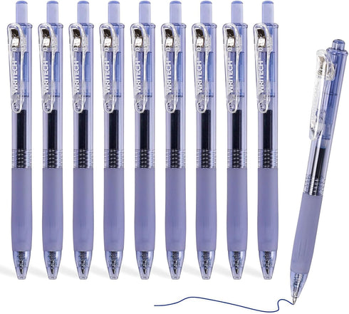 WRITECH Fine Point Gel Pens: Retractable 0.7mm Blue-Ink Color Pen for Journaling Smooth Writing Fine Point Tip Quick-dry Ink No Bleed Set 10ct...
