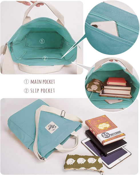 Lily queen Women Canvas Tote Handbags Casual Shoulder Work Bag Crossbody...