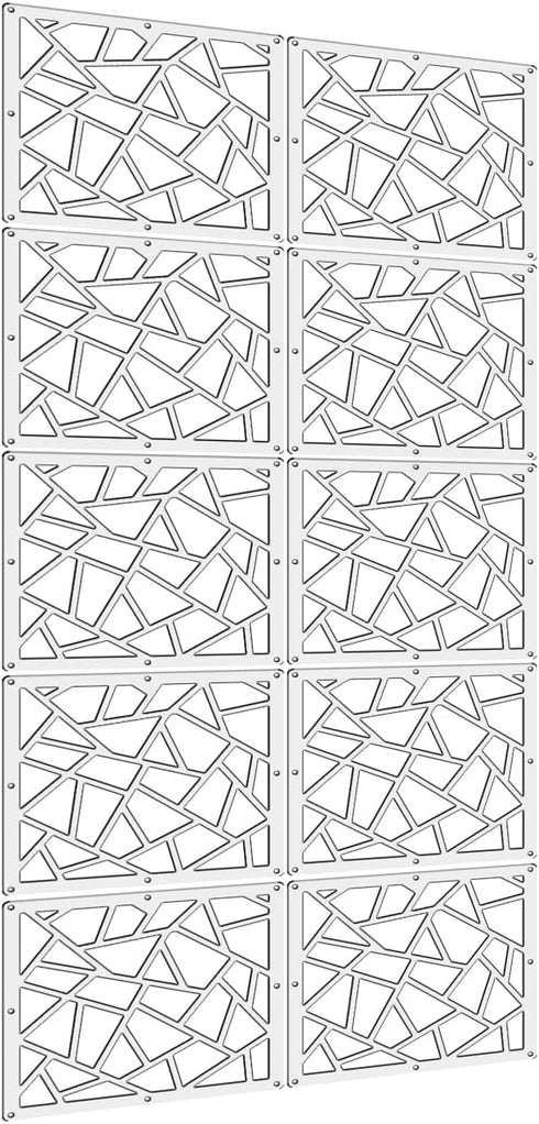 Lchen Hanging Room Divider,10 Pieces Wood-Plastic Hanging Panels 0.2“Thick Screen Panel for Living Room Bedroom Home Decoration(DQ,11.4"X11.4")...