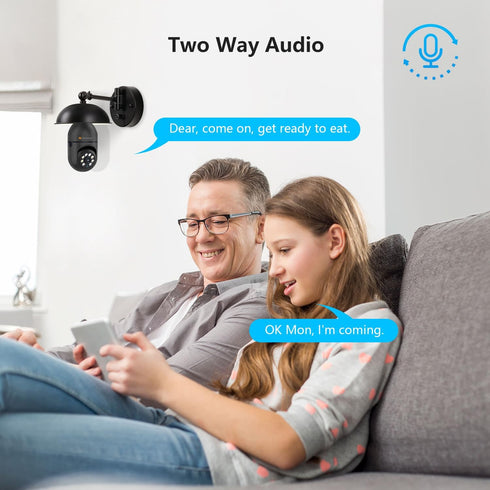Jennov 2K Light Bulb Security Camera Wireless Outdoor - 360° Cameras for Home Security Outside, 2.4Ghz Wifi Light Socket Indoor Camera, Auto Track...