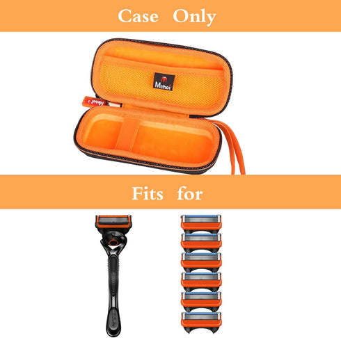 Mchoi Hard Carrying Case Fits for Gillette Fusion5 Men’s Razor & Proglide Shield Men's Razor, Shockproof Waterproof Black Travel Razor Protective ...