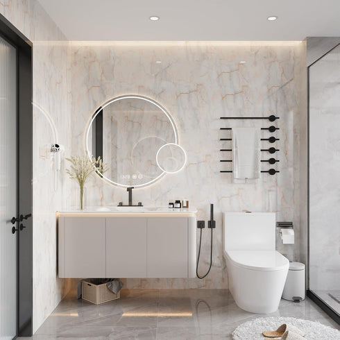 Blue Gold Marble Contact Paper for Countertops Waterproof Removable Wallpaper Peel and Stick Granite Contact Paper 11.8"x78.74" Marble Wall Paper ...