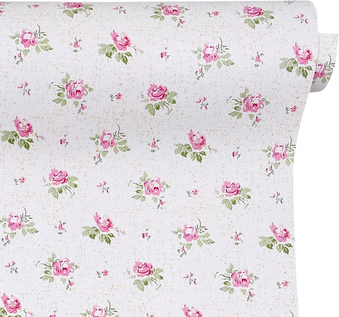 SimpleLife4U Pink Rose Furniture Protect Paper Removable Shelf Liner for Kitchen Cabinet Dresser Drawer Covering...