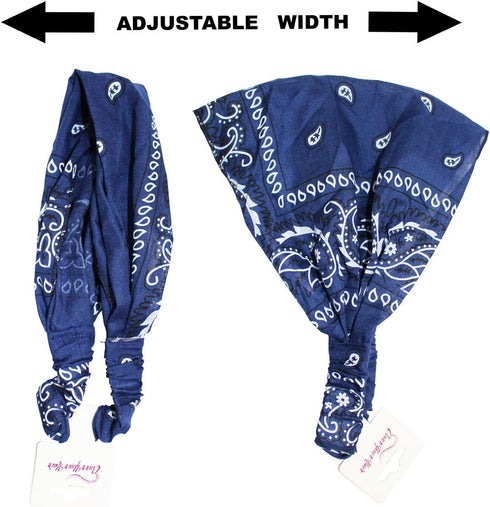 CoverYourHair Paisley Bandana Headbands-5 PC with Wire Headband-Hair Accessories-Christmas Gifts...