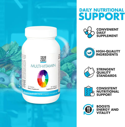 Yes You Can! Daily Multivitamins for Men and Women - Helps Assist Overall Health & Well-being, Contains Antioxidants, Rich in Vitamin A, B, C & E ...