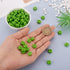 Beadthoven 100pcs St. Patrick's Day Shamrock Acrylic Beads Green Four Leaf Clover Beads Loose Spacers Pony Beads for Bracelet Necklace Earrings Je...