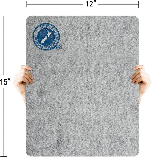 MOHOM 15" x 12" Wool Pressing Mat 100% New Zealand Felted Wool Ironing Mat Pad Blanket for Quilter, Sewing, Quilting Supplies and Notions...