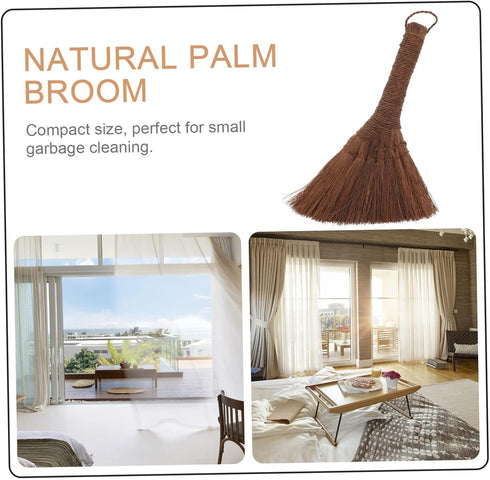 1pc Dust Broom Mini Fireplace Household Cleaning Tools Mini Table Cinnamon Broom Desk Broom Cleaning Tool Duster Home Use Mini Broom House Use Cle...