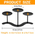 Iron Candle Holder Fireplace: Metal Candelabra Centerpiece Decor - Candle Holder Stand for 3 Candelabra Pillar Candles...