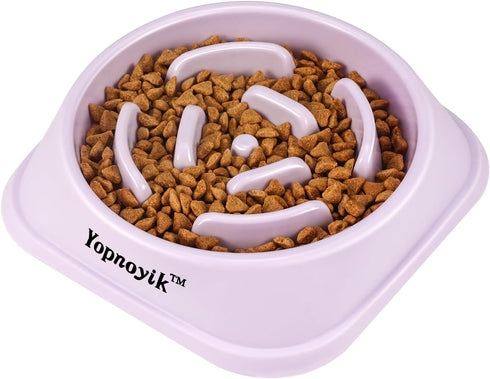 Slow Feeder Dog Bowls, Anti-Slip Maze Puzzle Dog Feeding Bowls, Anti-Chocking and Interactive Dog Food Bowls, Bloat Stop Dog Bowls for Small and M...