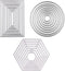 3 Sets Die Cuts Metal Cutting Dies Stencil,Sweetfamily 24 Pieces Nesting Dies for Card Making Scrapbooking Album Paper DIY Crafts?Rectangle,Circle...