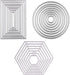 3 Sets Die Cuts Metal Cutting Dies Stencil,Sweetfamily 24 Pieces Nesting Dies for Card Making Scrapbooking Album Paper DIY Crafts?Rectangle,Circle...