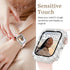 2-Pack Bling Case with HD Screen Protector Women Compatible with Apple Watch 40mm Diamond PC Bumper Full Protective Face Cover for iWatch Series 4...