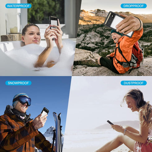 Lanhiem for Google Pixel 6 Case, IP68 Waterproof Dustproof with Built-in Screen Protector, Heavy Duty Full Body Protective Phone Case for Pixel 6,...