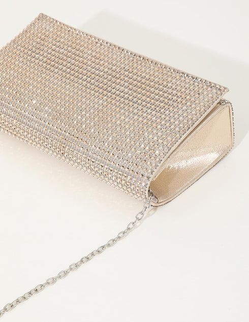 Women's Evening Bag Clutch Purse Glitter Party Wedding Handbag with Chain Sparkling Shoulder Bag...