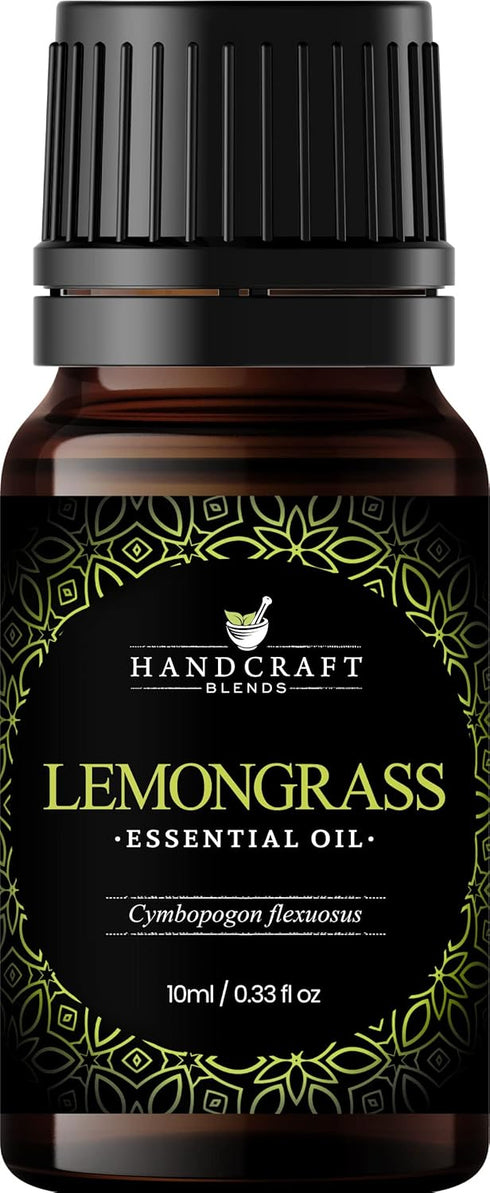 Handcraft Blends Lemongrass Essential Oil - 100% Pure and Natural - Premium Grade Essential Oil for Diffuser and Aromatherapy - 0.33 Fl Oz...