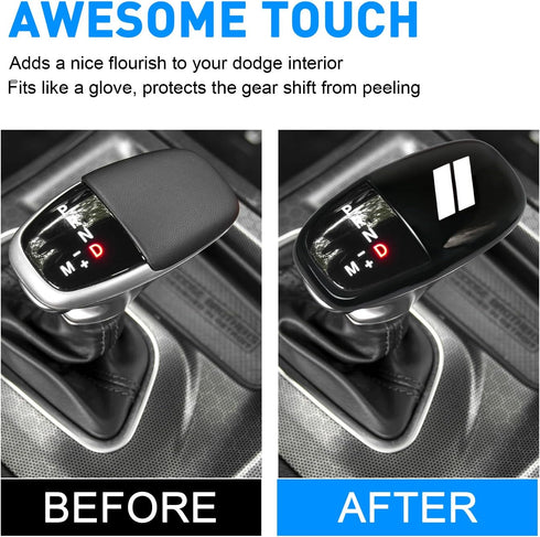 Gear Shift Knob Head Cover for Dodge Charger Challenger Accessories 2015-2023 2024 Durango 2016-2024 ABS Interior Shell Insert Decoration Protecto...