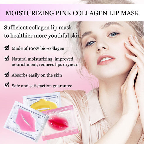 30 pieces of Moisturizing Collagen Crystal Lip Mask - Anti-Ageing & Anti Chapped, Reduce lip Wrinkles, Fade Lip Color, Make Skin Smooth And Firm C...