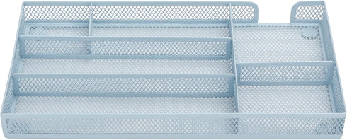 Annova Desk Drawer Organizer/Storage Tray - Metal Mesh with Dividers for Pens, Desktop Accessories, Bathroom, Kitchen, Makeup and Office Supplies ...