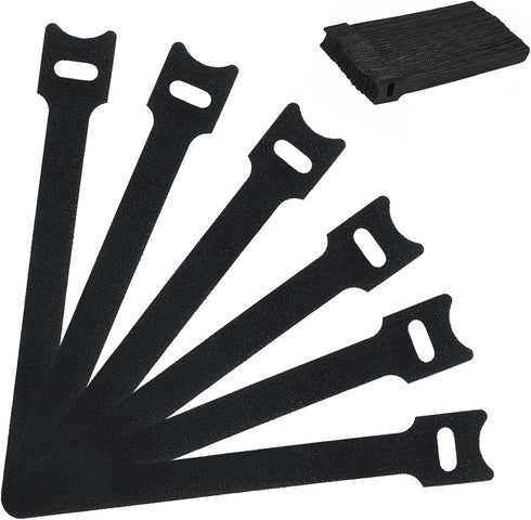 60 PCS Cable Ties,Viaky 6 Inch Reusable Cord Organizers Straps Hook And Loop Cord Ties For Wire Management, Cable Zip Ties Cord Wraps For Power TV...