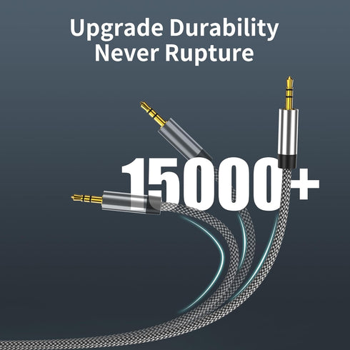 3.5mm Nylon Braided Aux Cable 6FT, Audio Auxiliary Input Adapter Male to Male Cord for Headphones, Car, Home Stereos, Speaker, iPhone, iPad, iPod,...