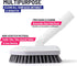 Replacement Bristle Brush Head Scrubber Refill for Extendable Tub Tile Shower Scrubber for Cleaning Non-Scratch (1x Bristle Brush Gray)...
