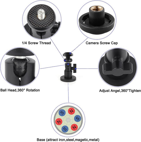 iTODOS 2 PACK Magnetic Wall Mount Bracket Compatible with Blink Outdoor 4 (4th Gen),Blink Outdoor (3rd Gen) XT3,Blink XT/XT2,Blink Mini,Securely A...