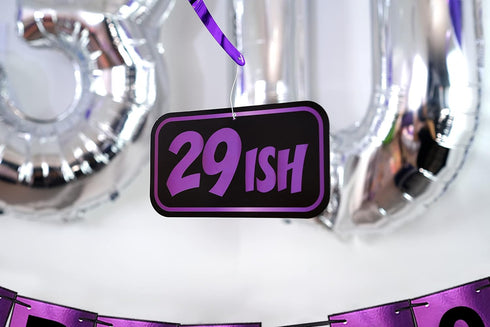 30th Birthday Purple Party Pack - 30th Birthday Banner, Balloon and Swirls Pack- Birthday Decorations - 30th Birthday Party Supplies, Favors and G...