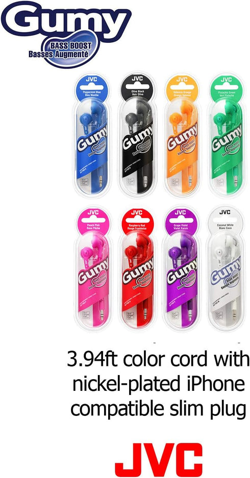 JVC HAF160D Gumy Ear Bud Headphone Orange...