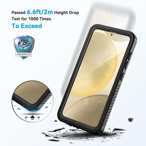 Lanhiem for Samsung Galaxy S24+ Plus Case, IP68 Waterproof Dustproof Case with Built-in Screen Protector, Rugged Full Body Shockproof Protective C...
